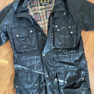 Barbour Men's Dark Jacket with Plaid Lining